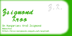 zsigmond kroo business card