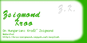 zsigmond kroo business card